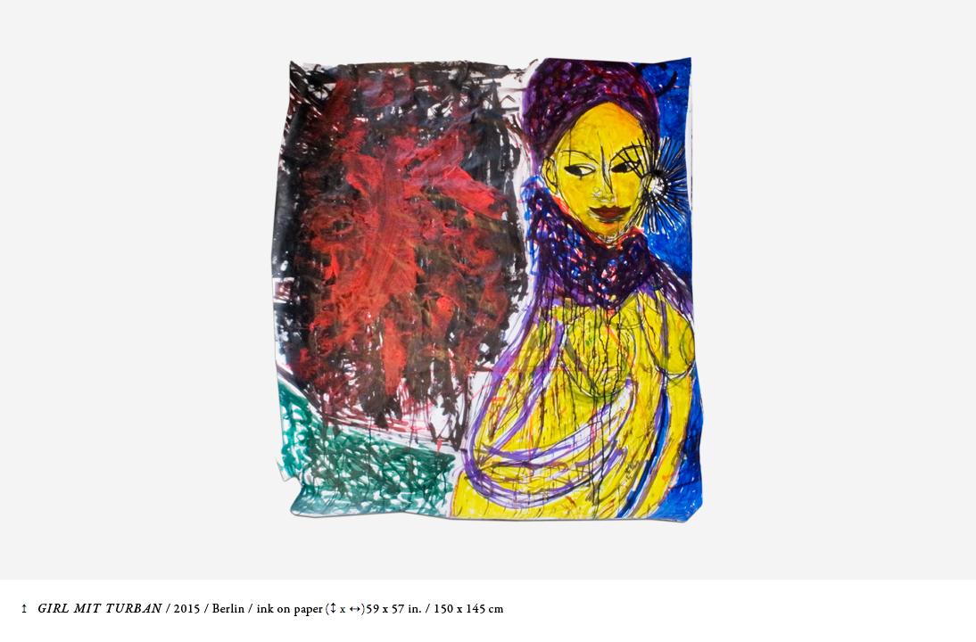 GIRL MIT TURBAN, 2015 by Moritz Hoffmann